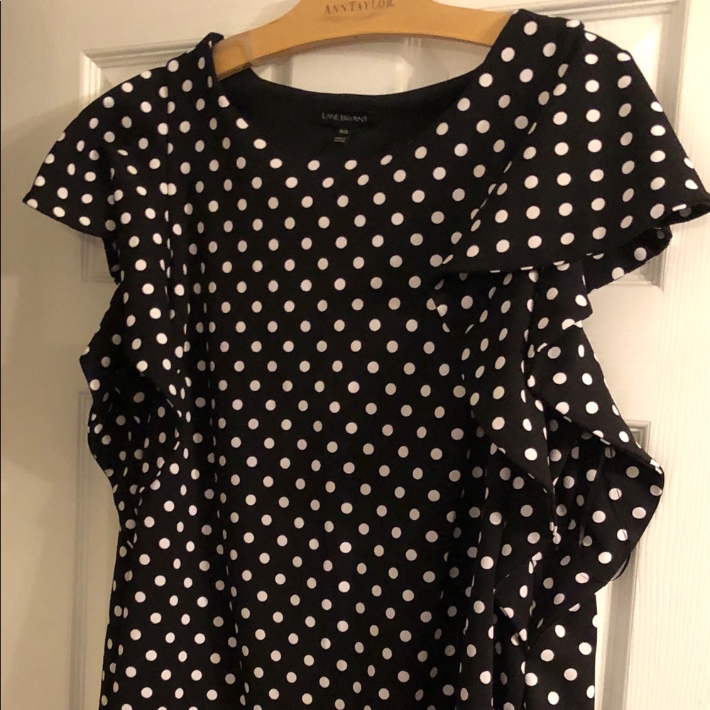 Black & white polka dot dress with pockets